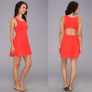 Vans Nola Red babydoll cut-out dress. Small